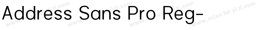 Address Sans Pro Reg字体转换